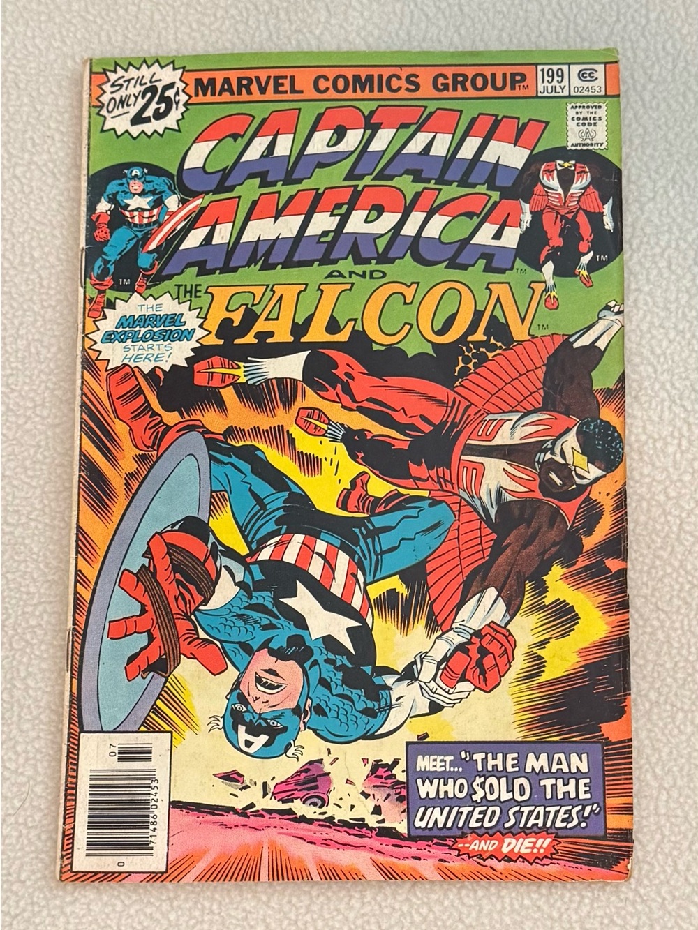 Marvel Captain America and The Falcon Issue #199 Comic Jack Kirby 1976